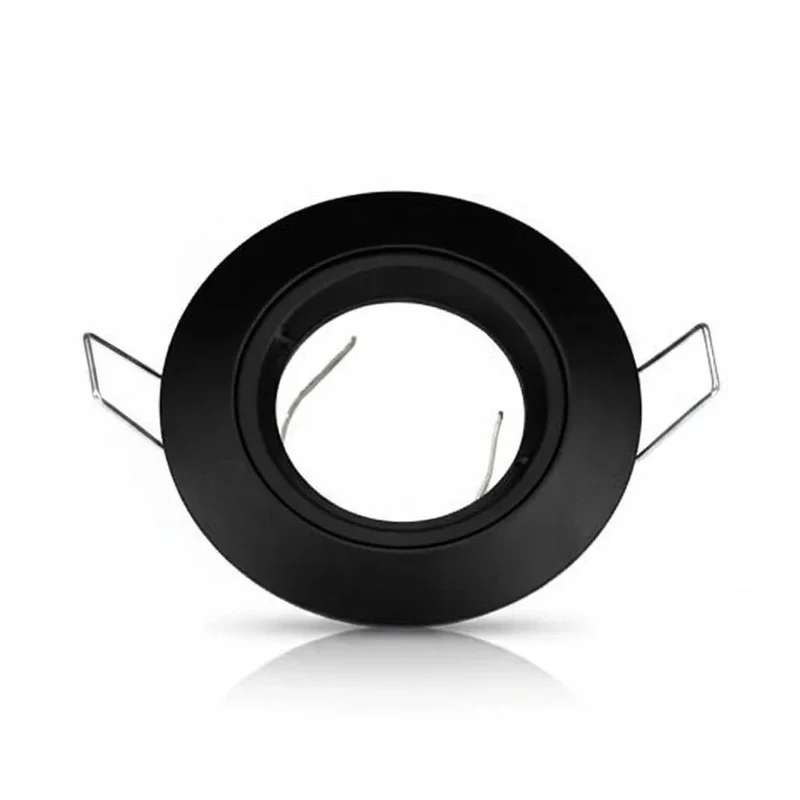Einbaustrahler Schwarz 68 mm aus Aludruckguss – ohne Sprengring, Bajonettverschluss