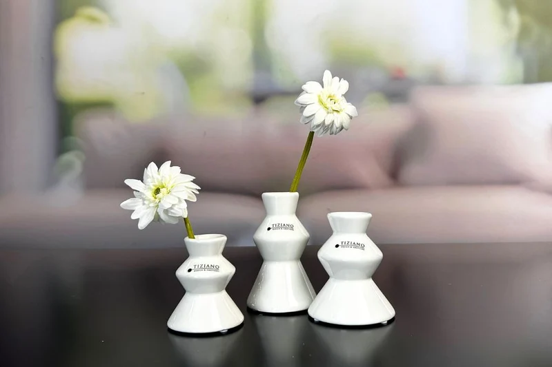 Minivase Silandro creme-weiß