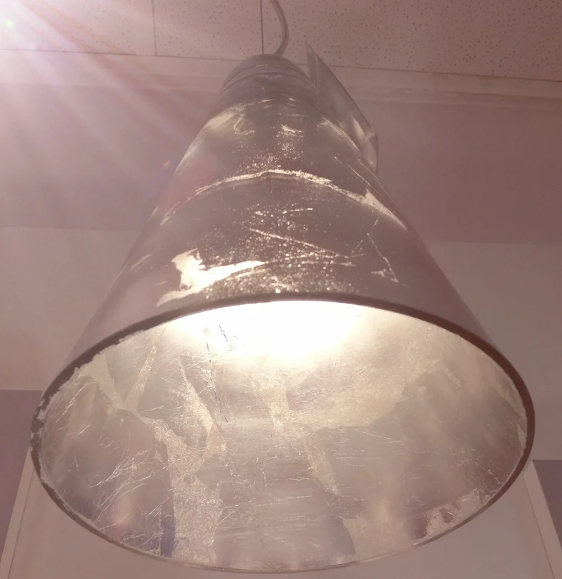 Hängelampe Cloche Glas Blattsilber – Pendelleuchte Made in Italy