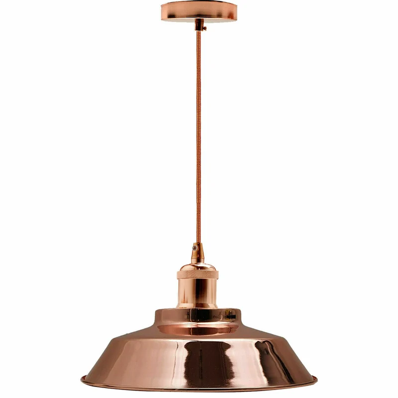 Vintage Retro Industrie Pendelleuchte Rosegold Hängelampe~2031