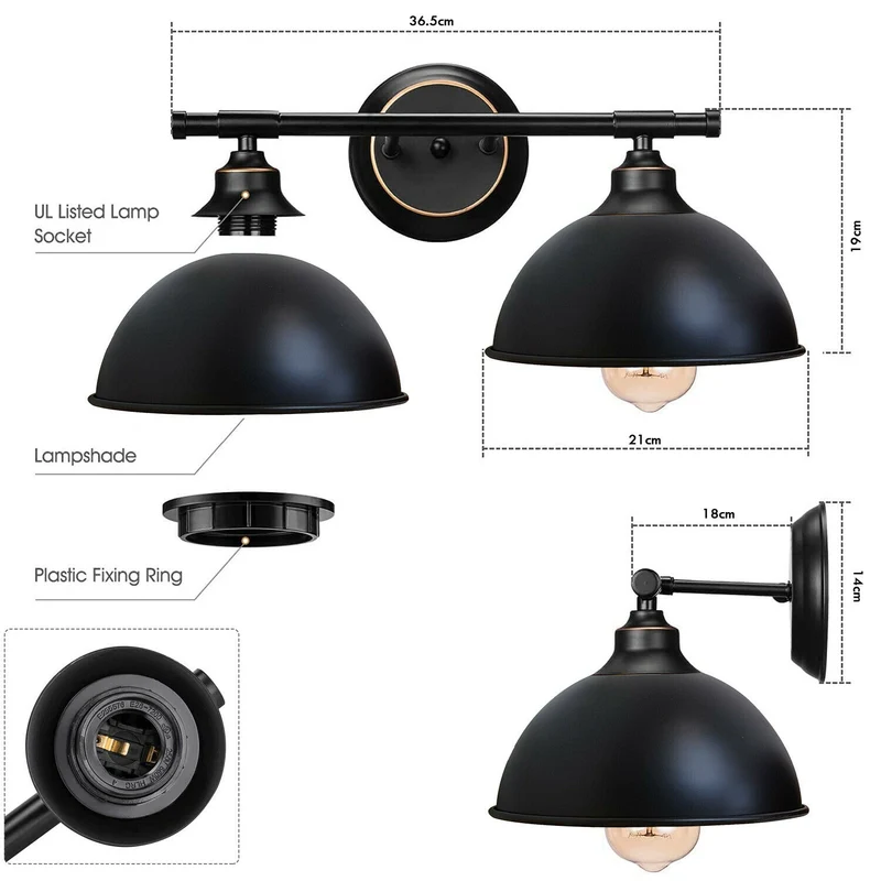 Doppel Kuppelform Decken/wandleuchte Rohrlampen~2099