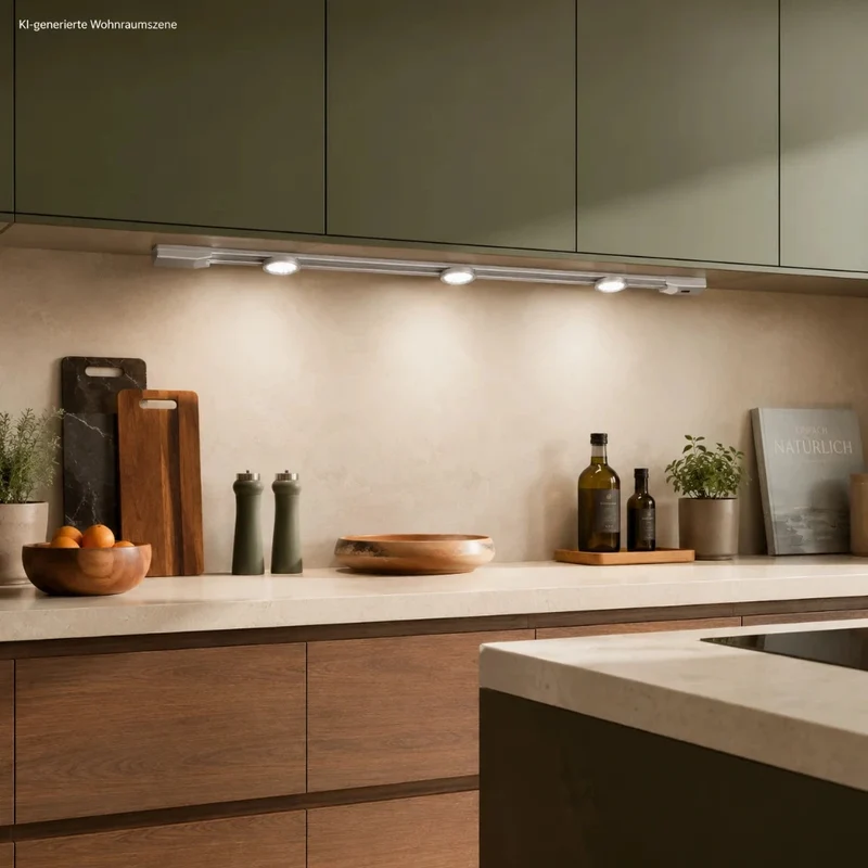 LED Lichtleiste 90cm Lightracer mit Sensor & verschiebbaren Spots kaltweiß