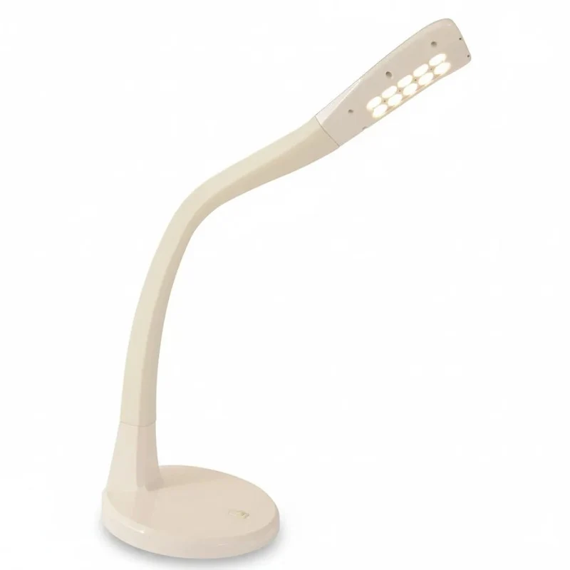 LED Schreibtischleuchte Kinder Stany – Flexarm Tischlampe aus Silikon, Weiß