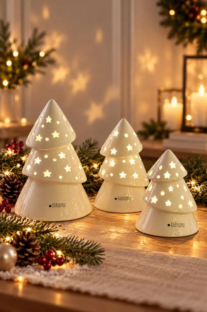 Dekobaum Venta LED creme-weiß