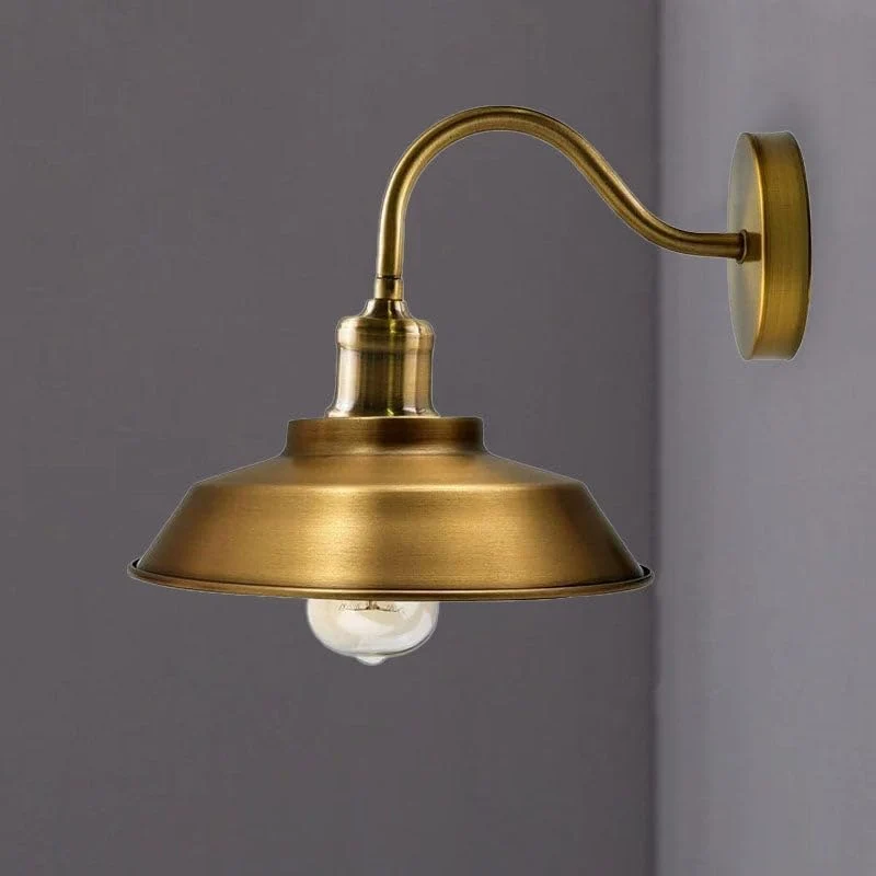 Vintage Wandleuchte Gelb Messing Wandlampe E27 Leuchte ~2024
