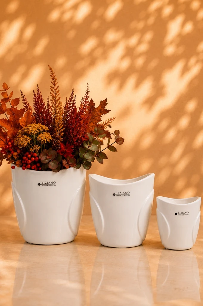 Kübel Florata creme-weiß