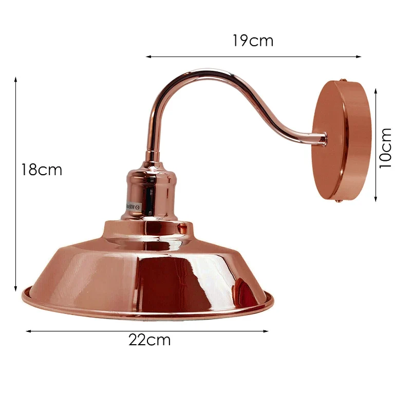 Moderne Wandleuchte Roségold Schwanenhals Lampenschirm ~2022