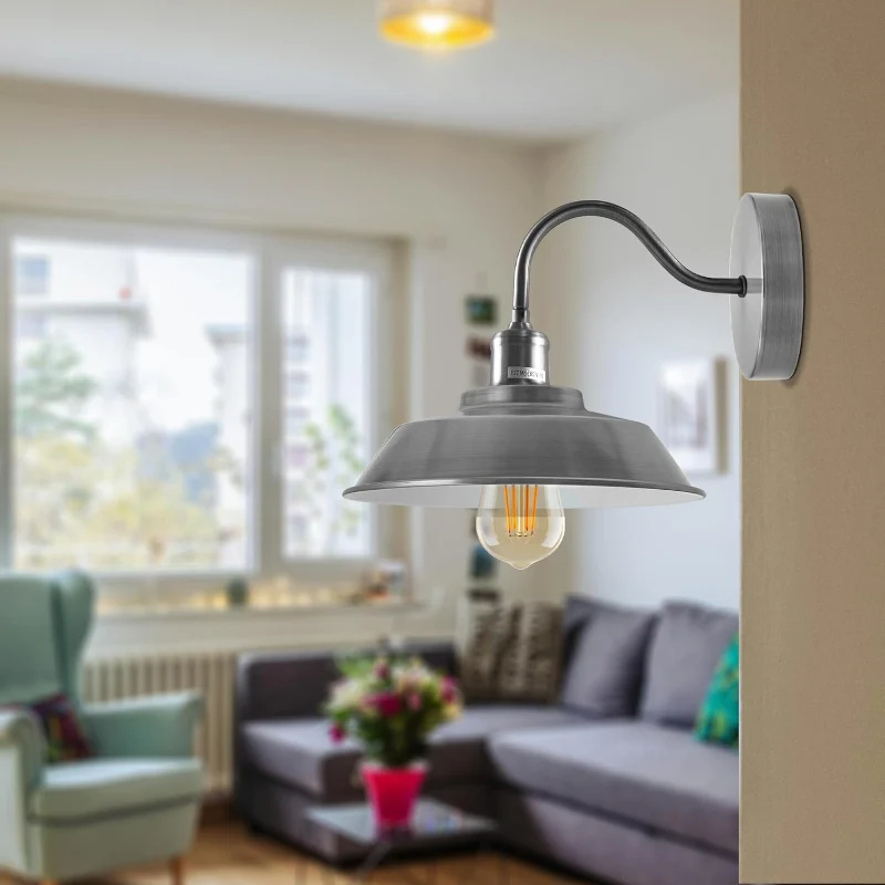 LEDSONE Wandlampe Satin Nickel Metal Lampenhalterung ~2021