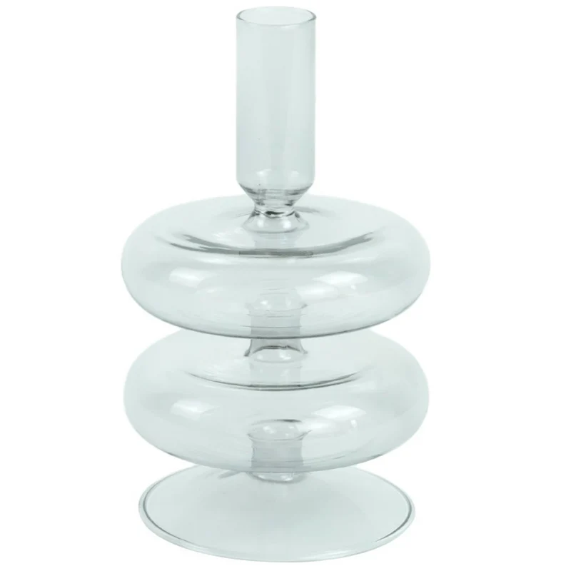 Fairy Glas-Kerzenhalter grau 15 cm