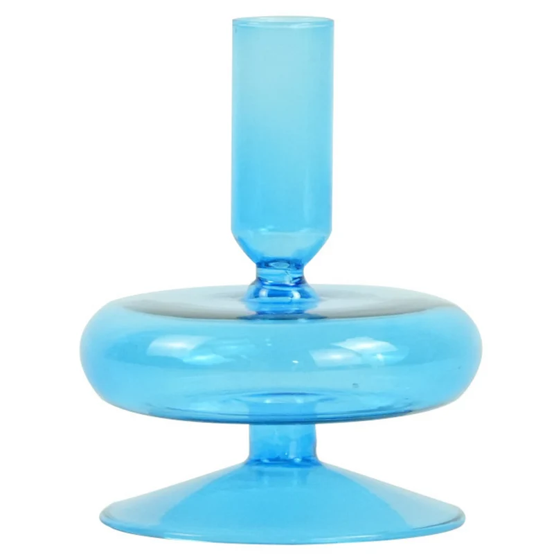 Elly Glas-Kerzenhalter blau 12 cm