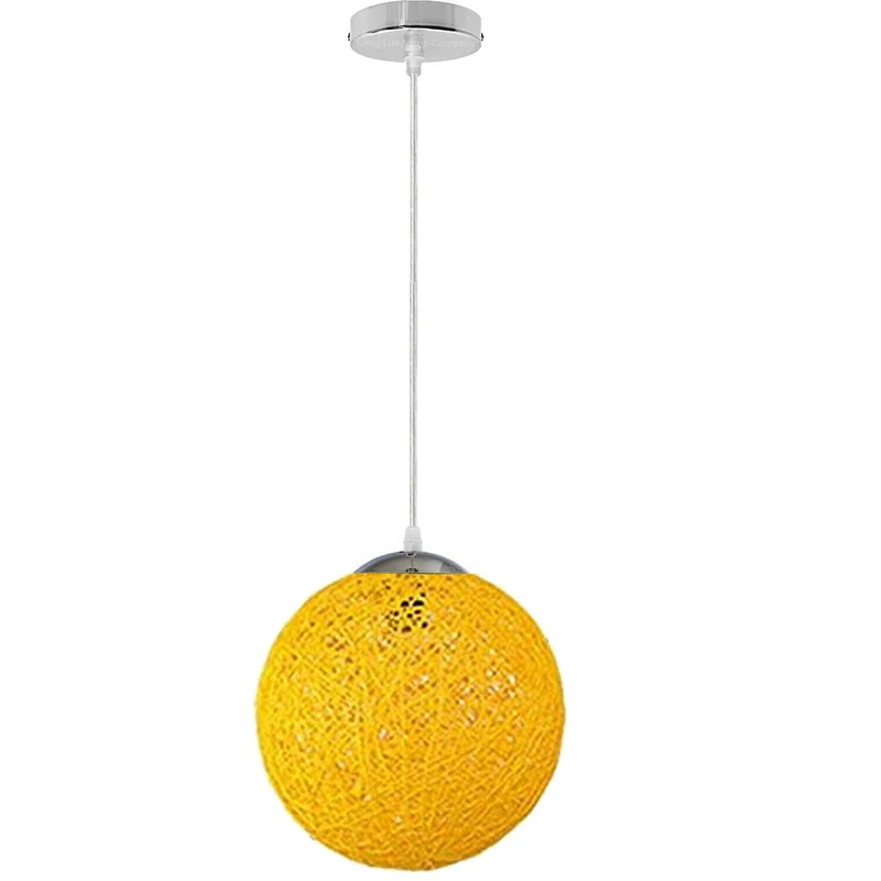 Rattan-Pendelleuchte E27 mit 95 cm Kabel – Ø20 cm Naturdesign~2072