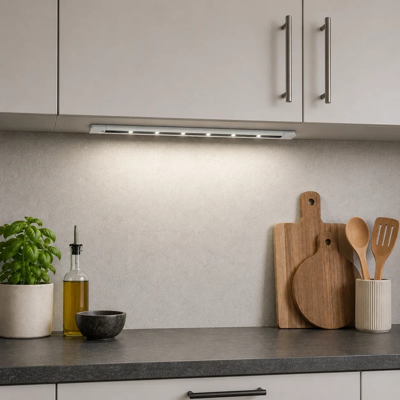 LED Unterbauleuchte Slim Touch mit Sensor 3W 41cm Kleiderschrankleuchte Aufbauleuchte Alu