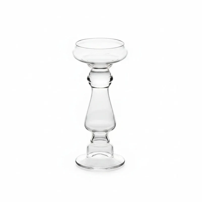 Wendevase aus Glas – 2-in-1 Blumenvase & Kerzenleuchter für Stab- & Schwimmkerzen, 27,5 cm