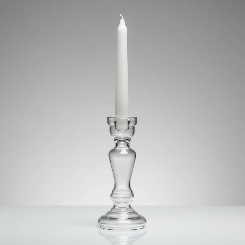 Wendevase aus Glas – 2-in-1 Blumenvase & Kerzenleuchter für Stab- & Schwimmkerzen, 27,5 cm