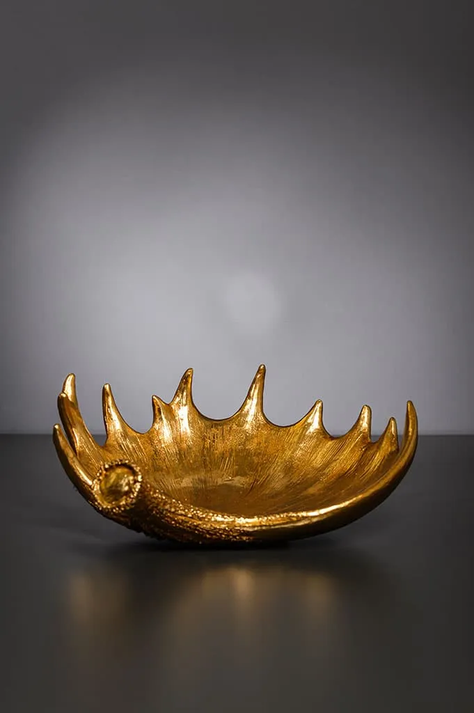 Platte Hirschgeweih Phoenix gold