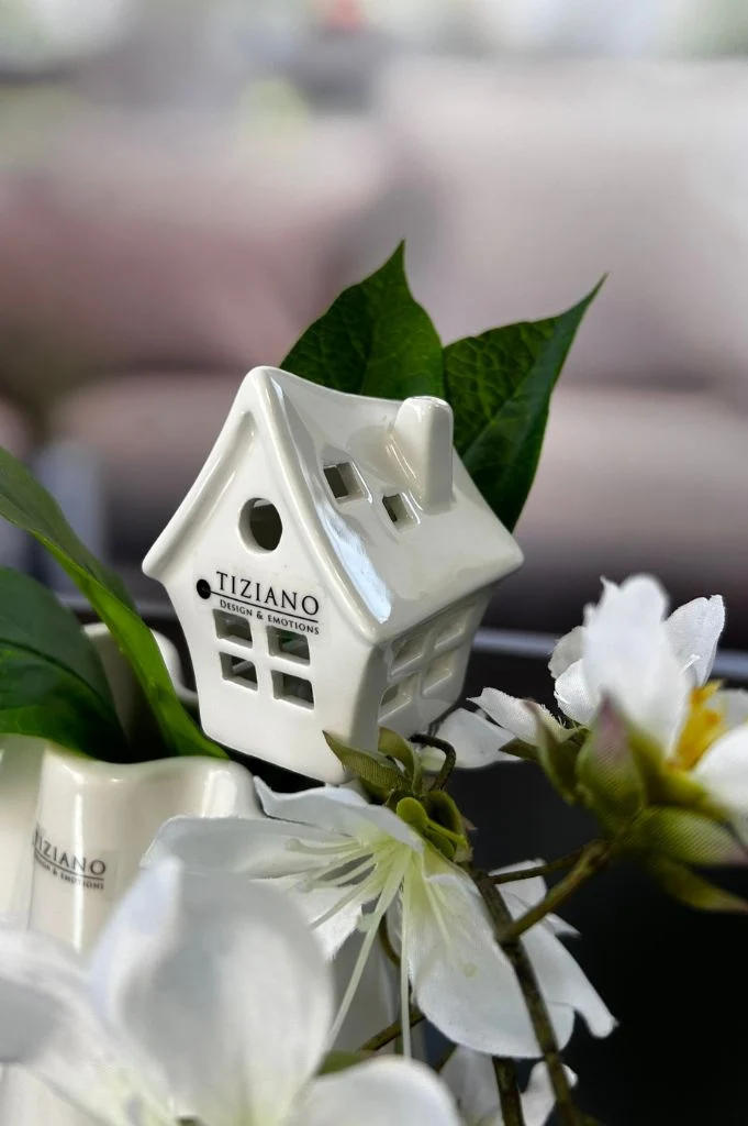 Stecker Minihäuser creme-weiß