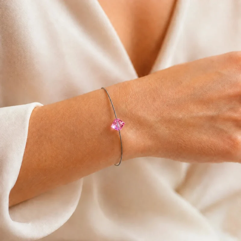 Armband LED Kristall Bicone Pink mit Swarovski®- Elements