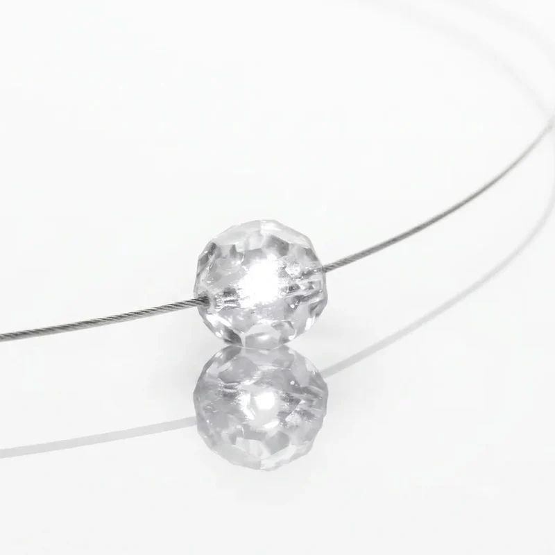 Leuchtende Halskette LED Kristall Ball weiß mit Swarovski®- Elements