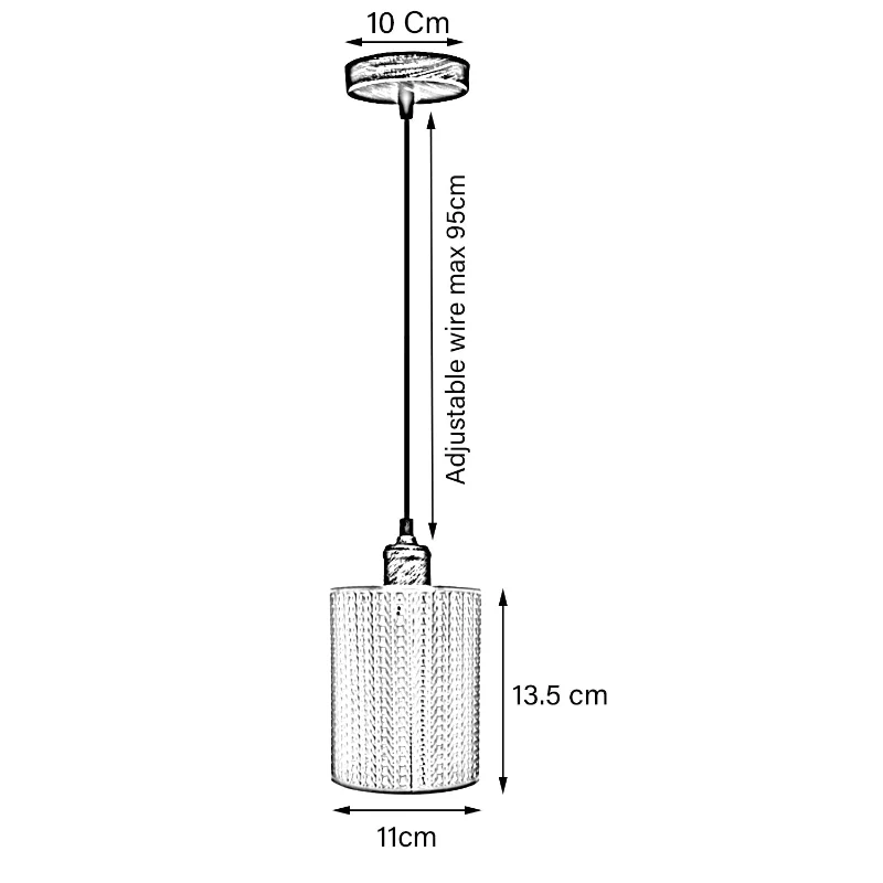 Industrial pendant barrel lamp shade-dimmable~1870