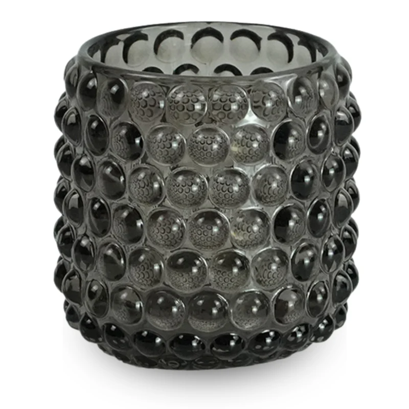 Nelly Glas-Teelichthalter grau 8,5 cm
