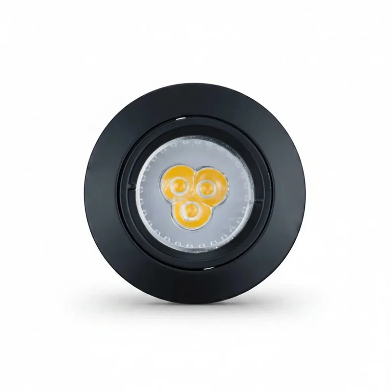 LED Einbaustrahler Schwarz – GU10 – 5 W – rund – 230 V – ohne Sprengring – Relco