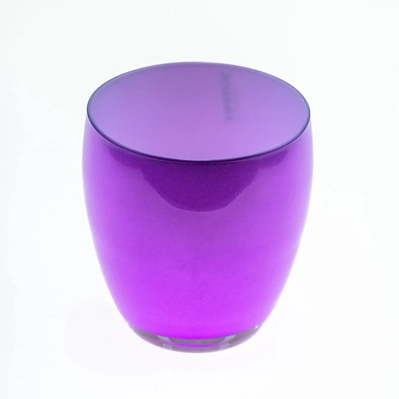 BIGGI Glas Teelichthalter Pink-Weiß – Kerzenleuchter & Dessertglas aus Glas, Ø 8 cm
