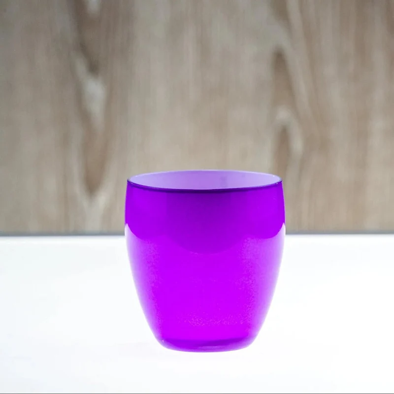 BIGGI Glas Teelichthalter Pink-Weiß – Kerzenleuchter & Dessertglas aus Glas, Ø 8 cm