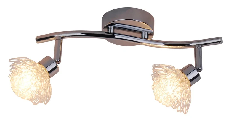 Näve Halogen-Spot FLOWER 2-flammig – Chrom & Glas, G9, warmweiß 2700 K