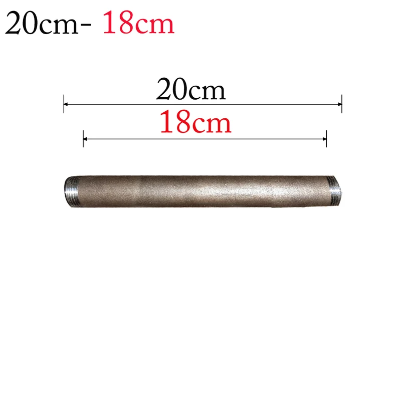 Rohrbeleuchtung Außengewinde–20cm Eisen, doppelt 3/4" ~1956