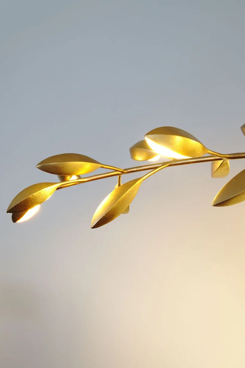 Pendelleuchte Riso 11-flammig 130x30cm Gold