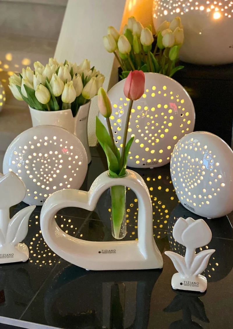 Deko Celio LED creme-weiß