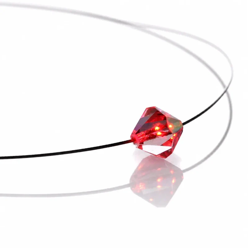 Leuchtende Halskette LED Kristall Bicone rot mit Swarovski®- Elements