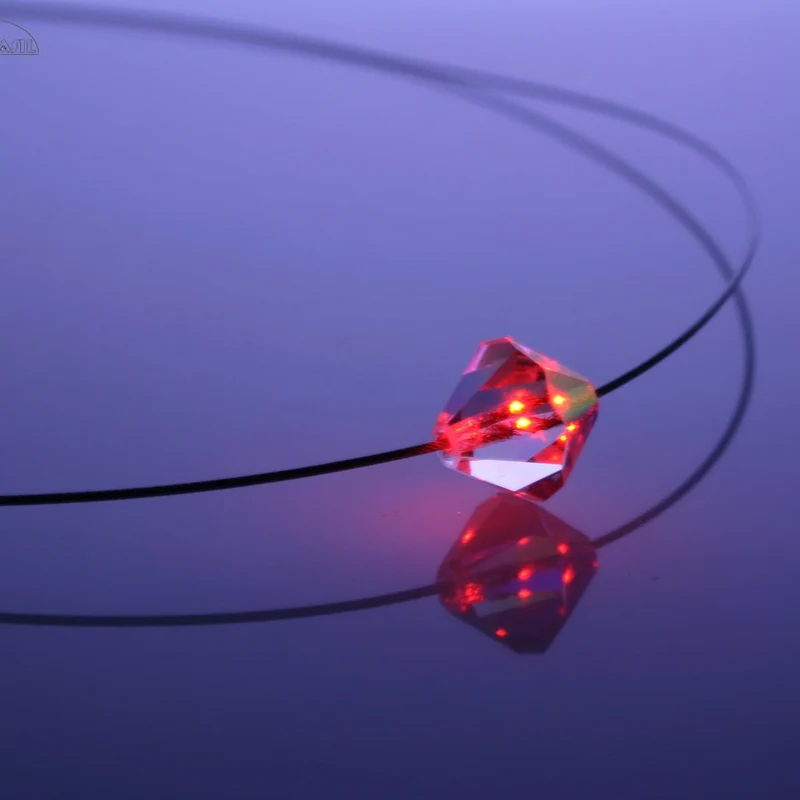Leuchtende Halskette LED Kristall Bicone rot mit Swarovski®- Elements