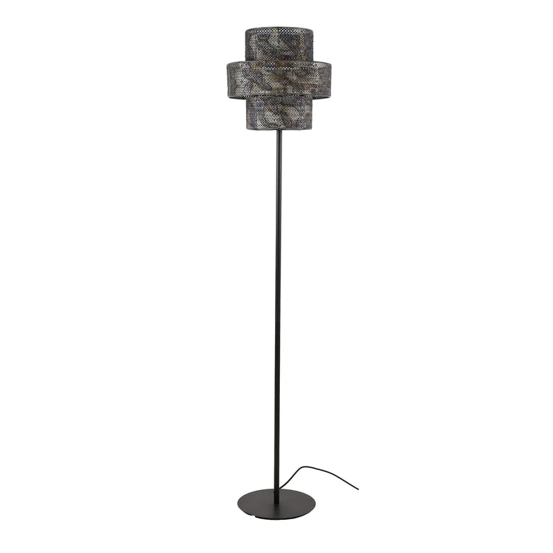 B-Ware Zijlstra Stehleuchte Lantern Stehlampe schwarz brüniert Metall Höhe 165 cm