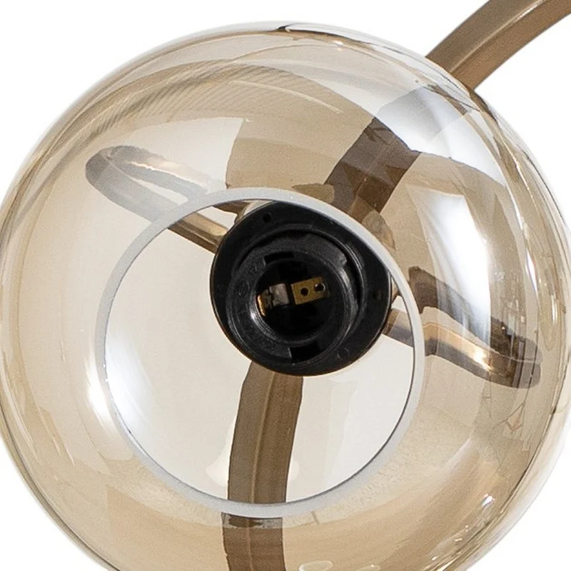 B-Ware Lucea Rolan Hängeleuchte Pendelleuchte Glas messingfarben Ø 56 cm 3-flammig E27