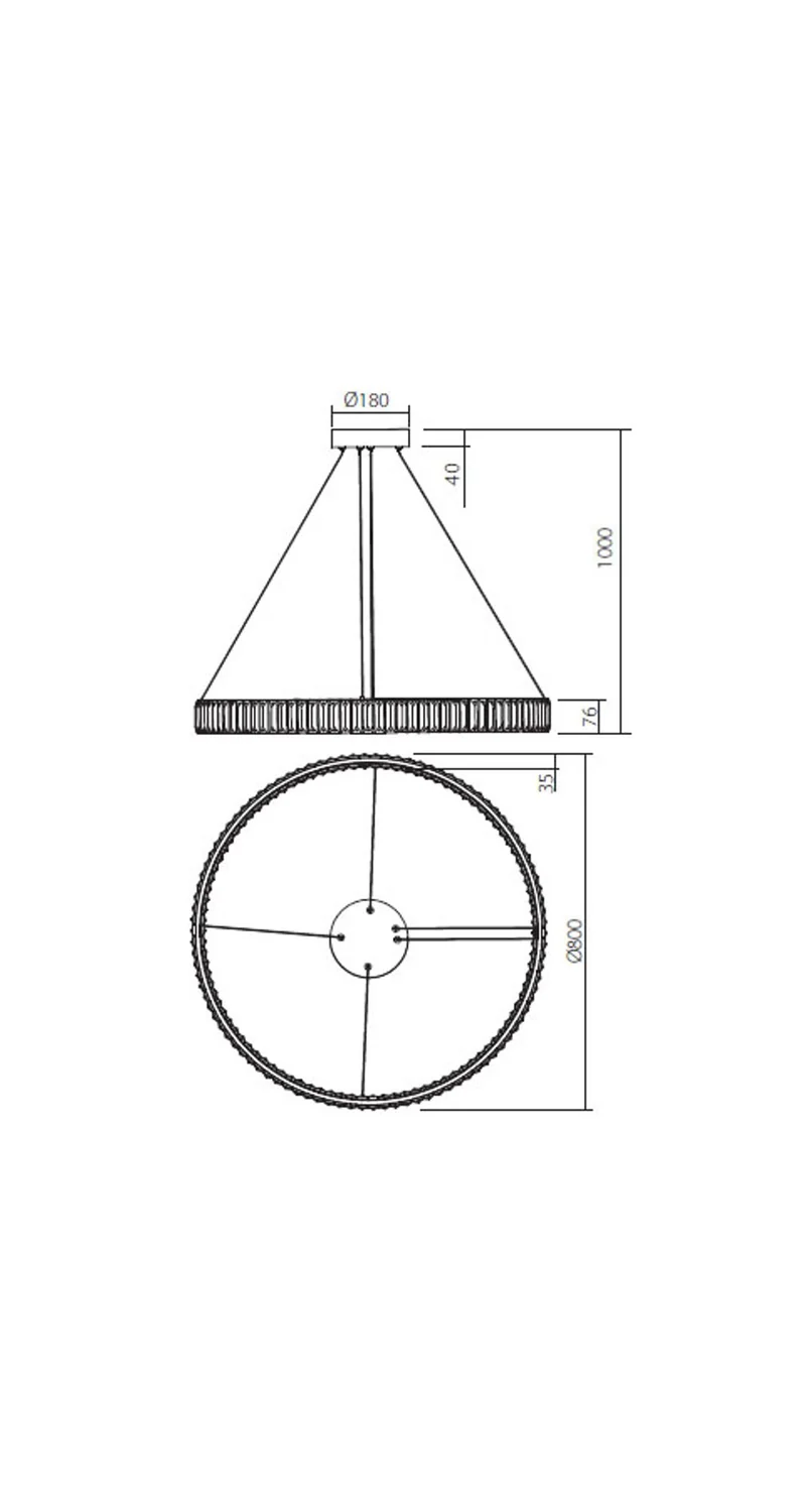 LED-Hängeleuchte Akala Ø 80cm Dimmbar