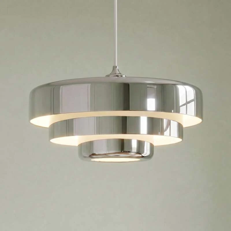 B-Ware Lindby Hängeleuchte Tivra LED Pendelleuchte Lampe dimmbar chrom Ø35cm 27cm