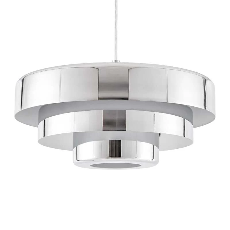 B-Ware Lindby Hängeleuchte Tivra LED Pendelleuchte Lampe dimmbar chrom Ø35cm 27cm