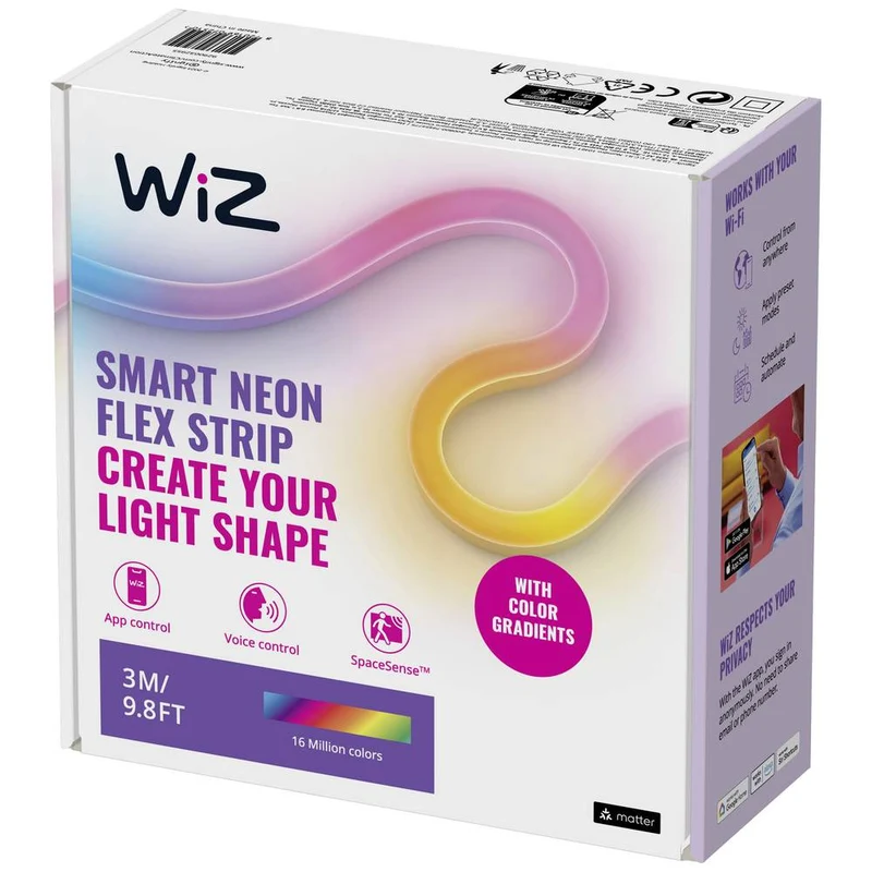 D-Ware WiZ LED-Streifen 3 m RGB dimmbar 230 V für individuelle Raumgestaltung