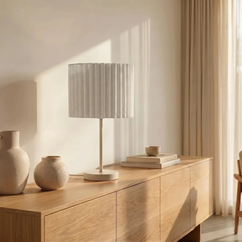 B-Ware Lindby Tischleuchte Lampe Libbie LED Leuchte creme E27 Höhe 45cm elegant modern