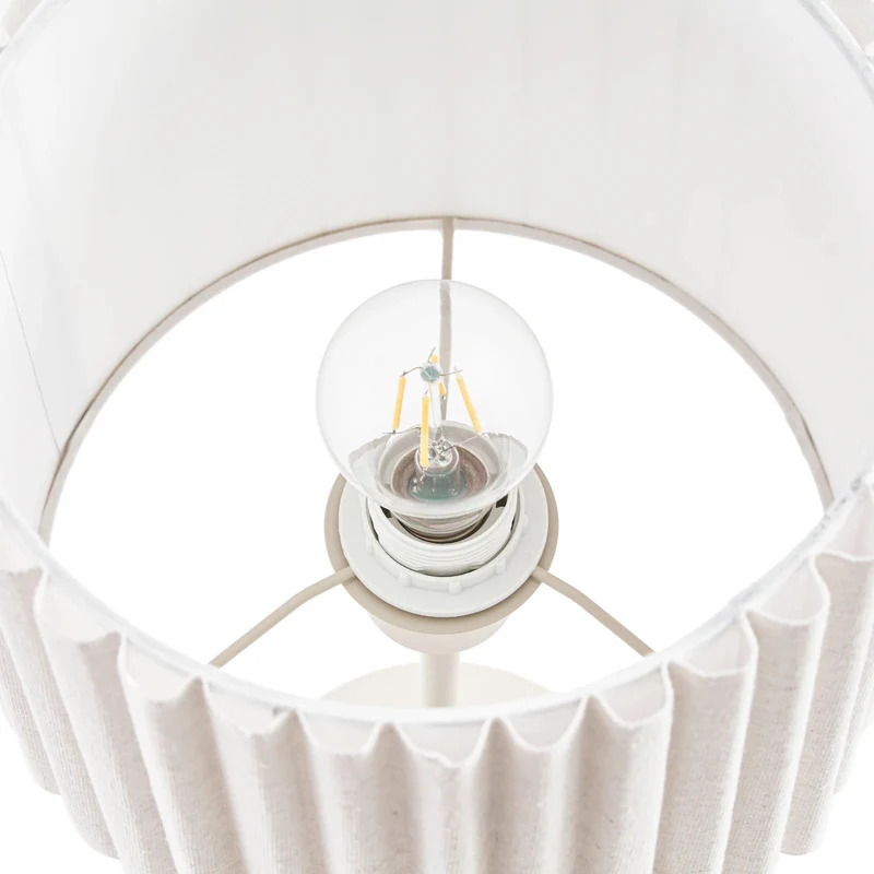 B-Ware Lindby Tischleuchte Lampe Libbie LED Leuchte creme E27 Höhe 45cm elegant modern