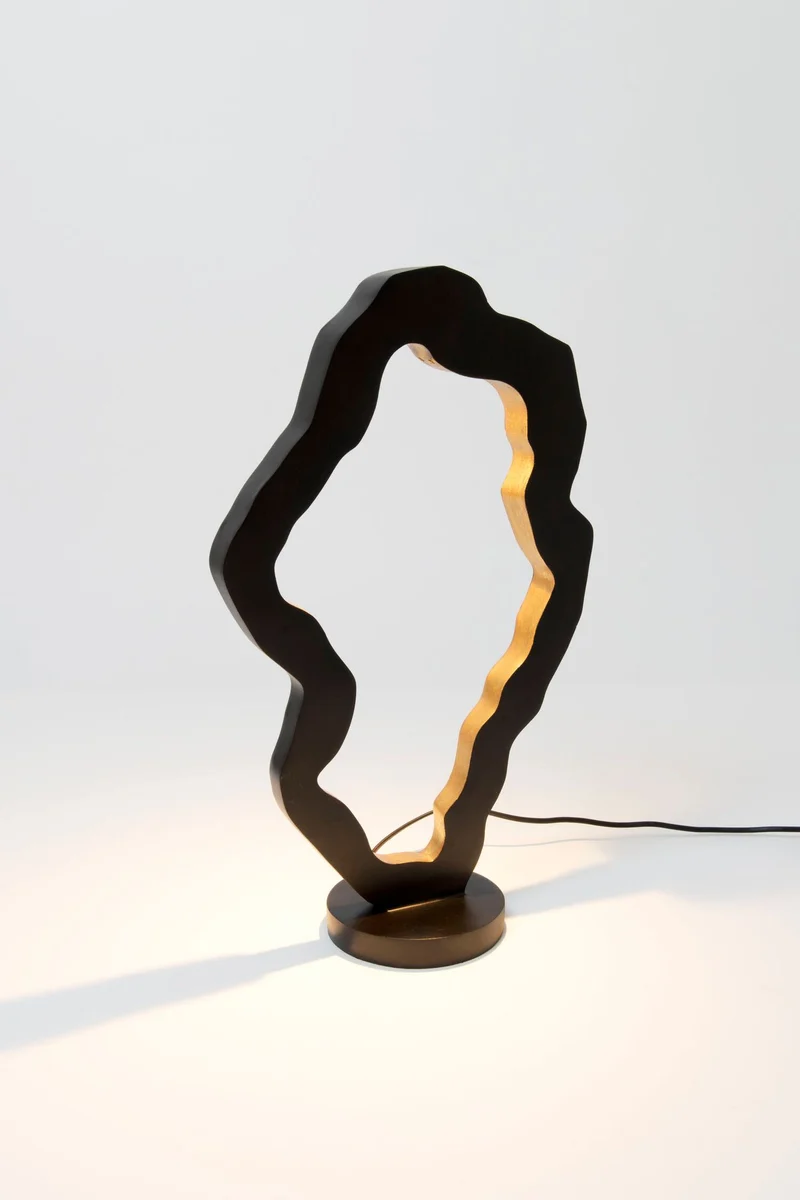 LED-Tischleuchte Infernale dimmbar Rund 31x14cm Gold