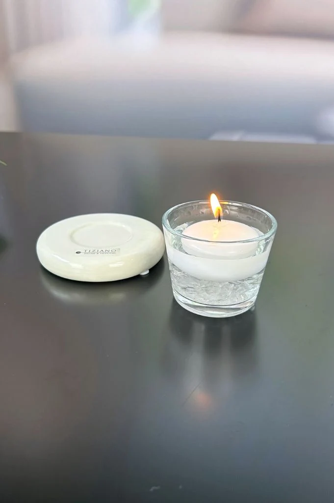 Dekolicht Lumina creme mit Glaskübel Visco