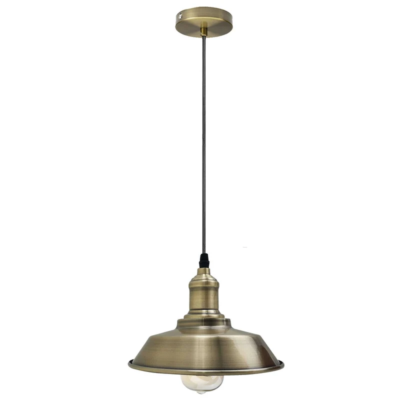 Moderne Deckenpendelleuchte in Messinggrün – E27 – 95cm Kabel~1998