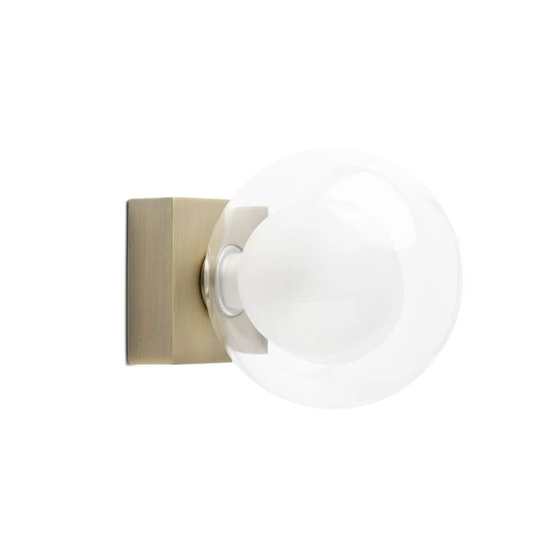 B-Ware Faro Wandleuchte Wandlampe Luminosa Perla LED Antik Messing 1x G9 IP44 15x12cm