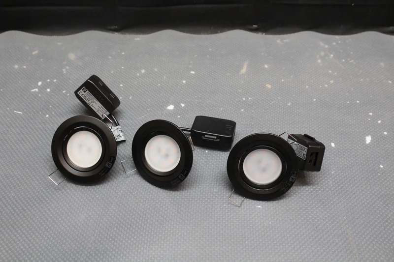 B-Ware Paulmann Einbaustrahler Nova Coin LED Spot 3er Set schwarz warmweiß 2700K