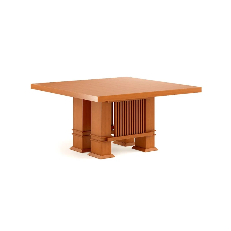 Allen Table carré en bois massif de cerisier