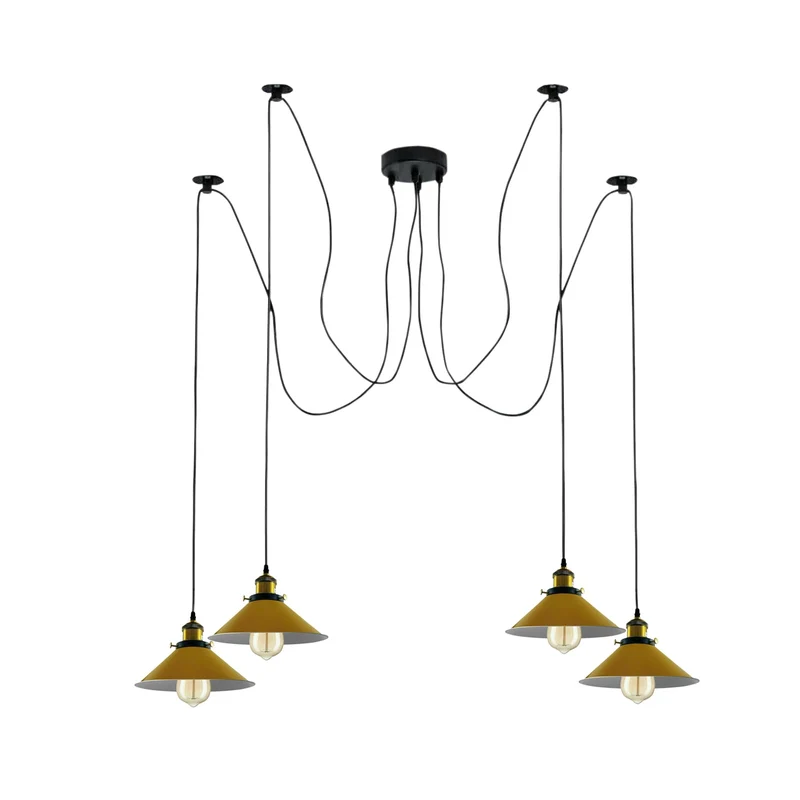 Moderne Spinnenlampe 4-Flammig Pendelleuchte Deckenbeleuchtung~1852