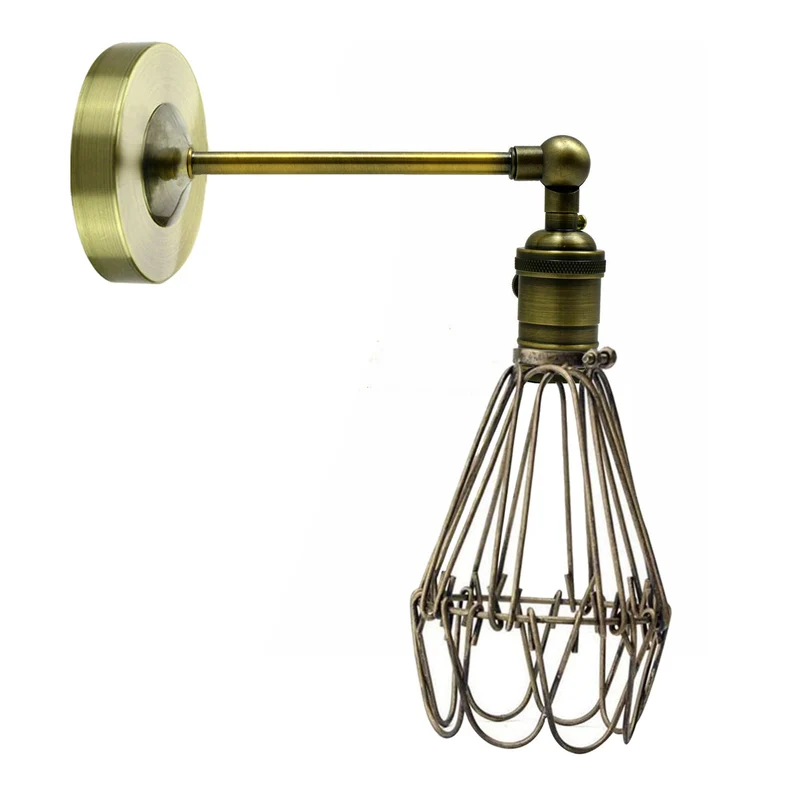 Kreative Retro Industrial E27 Wandleuchte Nordic Water Lilly Shaped Guard Wall Light aus Schmiedemetall~1846
