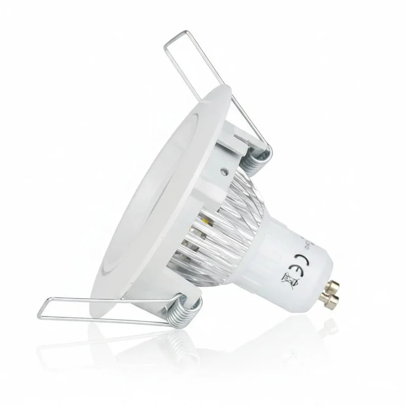 Einbaustrahler Weiß – ohne Sprengring – Aludruckguss – inkl. GU10 5 W LED